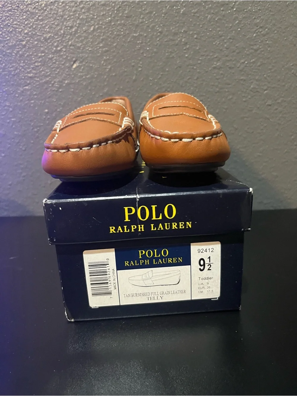 Polo by Ralph Lauren Cognac Leather Kids Loafers